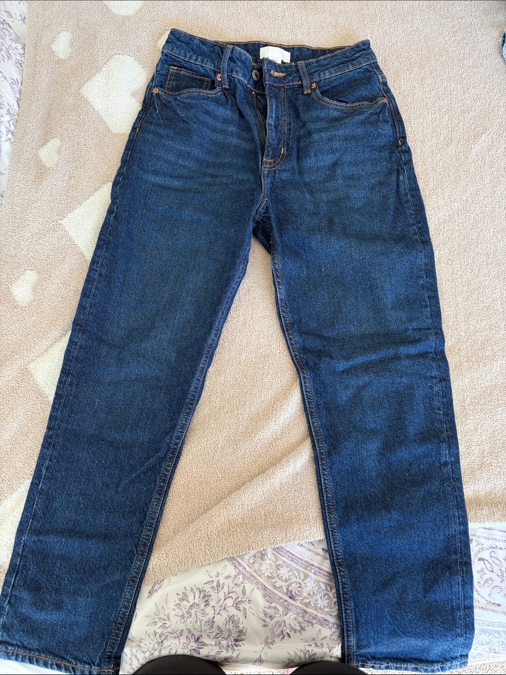 H&M Dark Blue Straight-Leg Women's Jeans